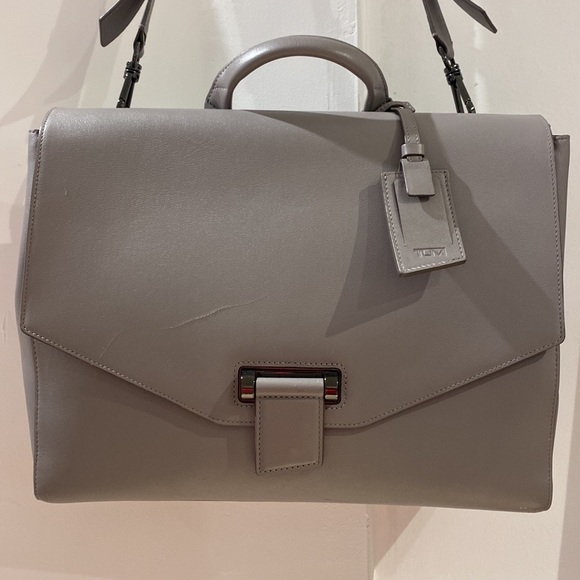 Tumi Handbags - Tumi Delphine gray bag/briefcase
